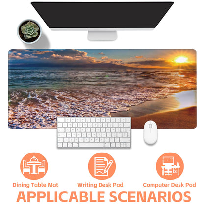 NIYLYNSYN Mouse Pad Large Nice Sunset Non-Slip Game Desk Mat with Stitched Edge Laptop Keyboard Desk Pad for Work Home Gaming (35.4 x 15.7 Inches)