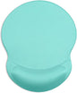 ITNRSIIET Ergonomic Mouse Pad with Gel Wrist Support Small Wrist Rest Smooth Surface Non-Slip PU Base Comfortable Office Supplies Pain Relief, 8.7 x 7.2 inches, Green