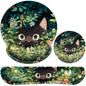 Mouse Pad with Wrist Rest Set, 3-in-1 Wrist Support Mouse Pad Set, Floral
