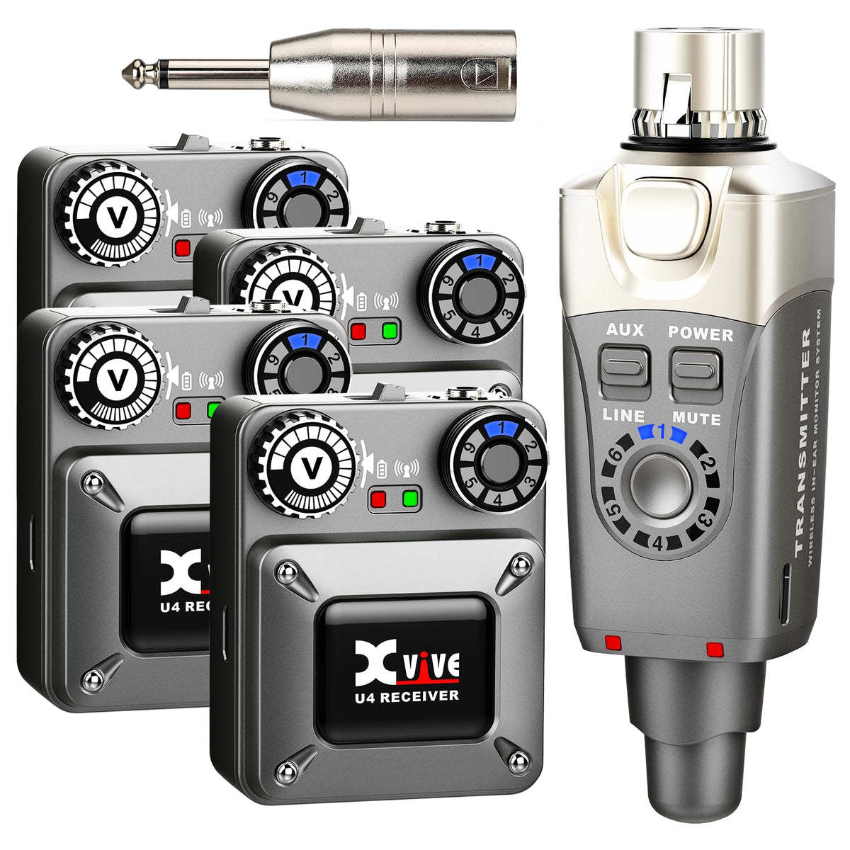 Xvive U4R Wireless in-Ear Monitor System Receiver for Studio, Band Rehearsal, Live Performance (U4R Only)