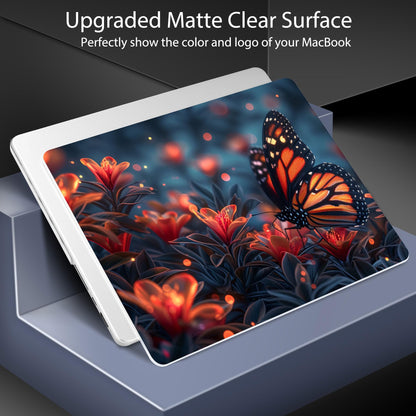 Lepeoac Case for 2026-2021 MacBook Pro 16-inch M5, Butterflies Flowers