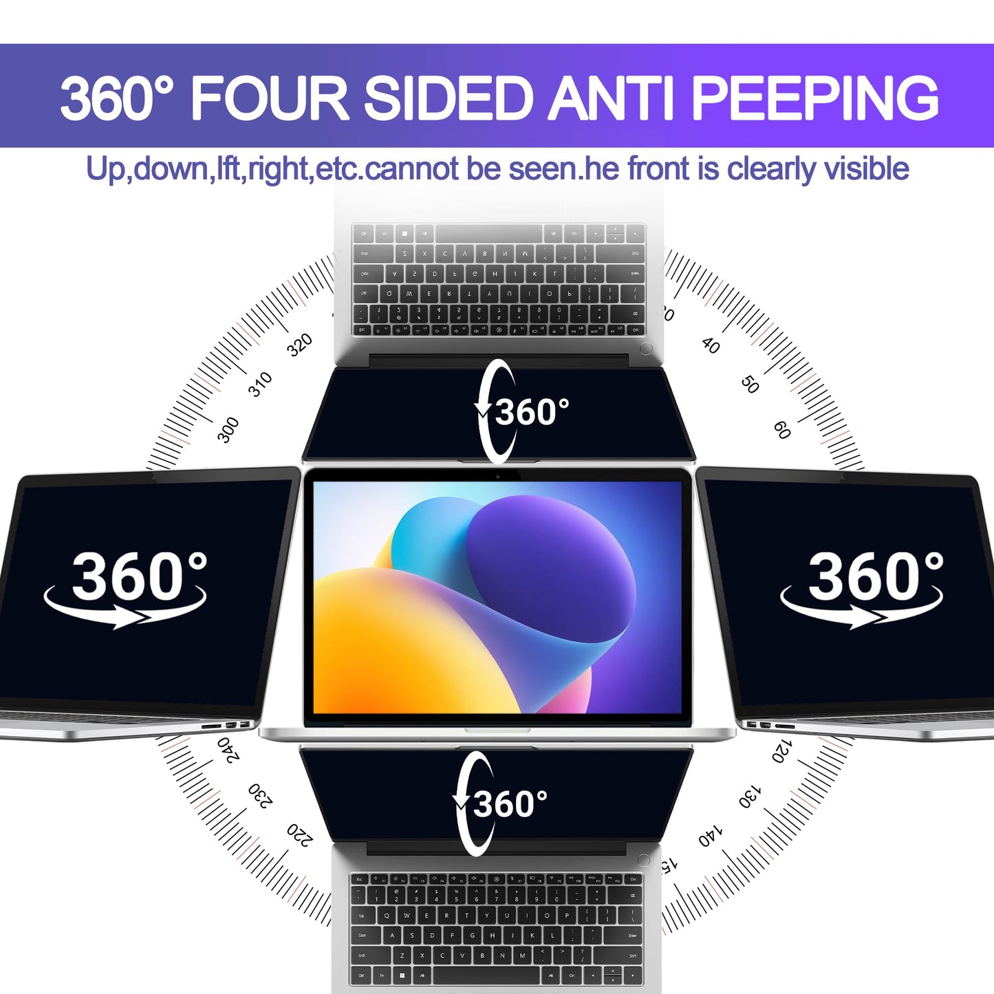 Halloive 360° Privacy Screen Protector for MacBook Pro 16 Inch (2021-2026)