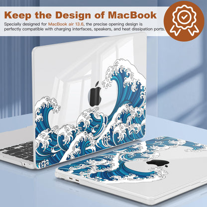 CISSOOK Compatible with MacBook Air 13.6 inch Case M2 M3 M4 M5 Ocean