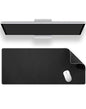 ALOANES Black Waterproof Desk Mat, Large Mouse Pad with Extended Mouse Mat, with Anti Slip Base, Stitched Edge, Grain Jacquard Surface, Perfect for Gamer, Office & Home, 3XL 15.74''x35.43''x0.12''