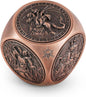 Kabinka Spinner Dice for 7 in 1 DND Dice Set, Unique Metal Dice for Dungeons and Dragons RPG Role Playing Gaming (Red Copper)