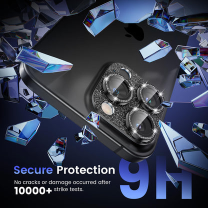 Tensea for iPhone 16 Pro/iPhone 16 Pro Max/iPhone 14 Pro/iPhone 14 Pro Max Camera Lens Protector, Metal Aluminum Alloy Tempered Glass Cover Camera Screen Protector Accessories, Case Friendly