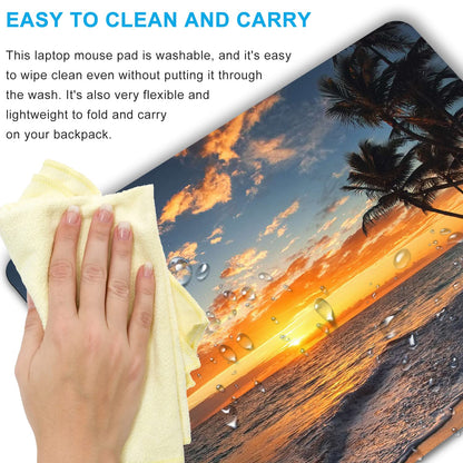 SHALYSONG Sunset Beach Mouse pad 9.5"x7.9" Non-Slip 3mm Small Computer Pad