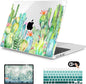 Mektron for 2025 M4 MacBook Air 13.6 Inch A3240 Case Fits 2023 A2681 M2 2024 A3113 M3 Chip with Liquid Retina Display, Printed Plastic Hard Shell Cover for MacBook Air 13.6", Watercolor Cactus