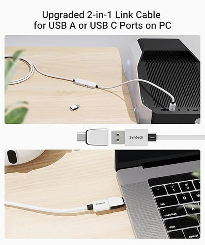 Syntech Link Cable with Charging 20FT Compatible with Oculus/Meta Quest 3S/3 Accessories, Quest2/Pro, Pico4, Next-Gen VR Cable with USB 3.0 A to C Adapter for SteamVR, Charge & Link Simultaneously