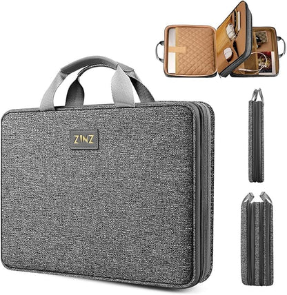 ZINZ Slim Expandable Laptop Case 15.6 Inch Sleeve Upgraded Protective Durable Recycled Carrying Case Compatible with MacBook 15" & 16" and Most 15" 15.6" 16" Notebook,D01G01