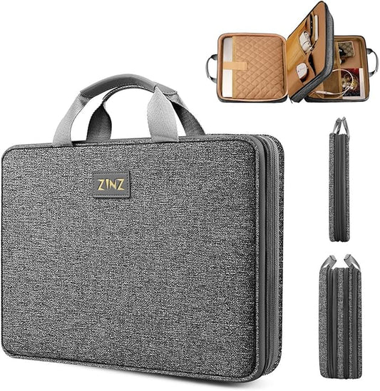 ZINZ Slim Expandable Laptop Case 15.6 Inch Sleeve Upgraded Protective Durable Recycled Carrying Case Compatible with MacBook 15" & 16" and Most 15" 15.6" 16" Notebook,D01G01