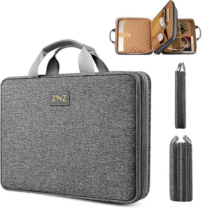 ZINZ Laptop Case Computer Sleeve Briefcase with Multi-pockets for 11.6 12.9 13 13.3 14 15 15.6 16 inch Notebooks