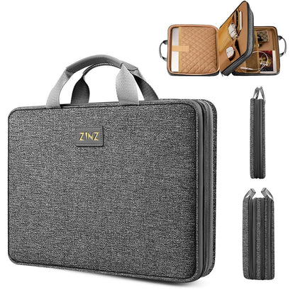 ZINZ Slim Expandable Laptop Case 15.6 Inch Sleeve Upgraded Protective Durable Recycled Carrying Case Compatible with MacBook 15" & 16" and Most 15" 15.6" 16" Notebook,D01G01