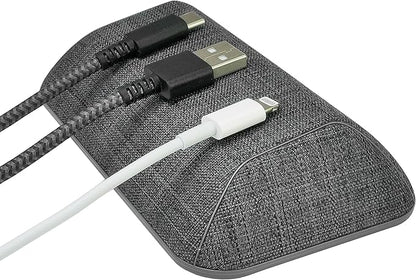 Smartish® Magnetic Cord Holder - Bigger Cable Wrangler Organizer with Magnet Clips for Charger Management on Desktop, Nightstand, or Side Table - Holds 6+ Cables - No. 2 Pencil Gray