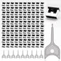 24PCS USB Metal Port Lock Blocker with 2 Keys - Secure USB-A Port Protector for PC/Laptop, Anti-Theft Data Security Lock, Dust & Moisture Proof Cover, Removable Type-A Connector Black