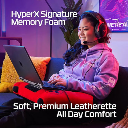 HyperX Cloud III – Wired Gaming Headset, PC, PS5, Xbox Series X|S, Angled 53mm Drivers, DTS Spatial Audio, Memory Foam, Durable Frame, Ultra-Clear 10mm Mic, USB-C, USB-A, 3.5mm – Black/Red