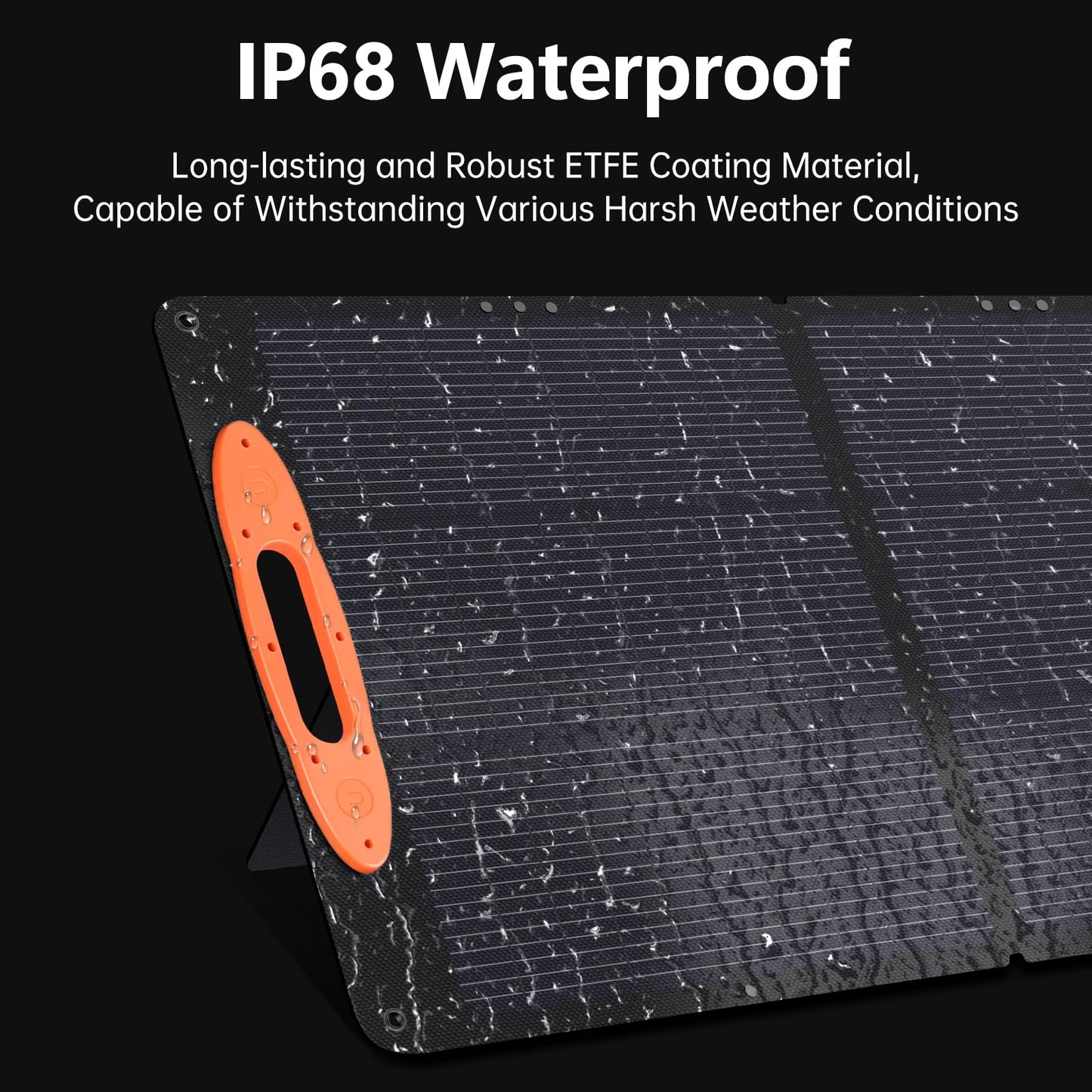 SOKIOVOLA N-Type 16BB 100W Portable Solar Panel 18V Mono ETFE Foldable Solar Panel,25% High Efficiency IP68 Waterproof for Camping Outdoor RV Blackout