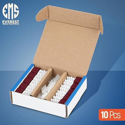 Everest 90° Angled RJ45 Cat6 Keystone Jacks 10-Pack in Red - Slim Profile Female RJ45 Connectors - Cat 6 Keystone Jack - Compatible with 90° Angled Speed Termination Tool - easyJACK (B094WB91H3)