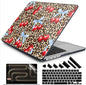 DONGKE for M4 MacBook Pro 16 Inch Case 2024 2023 2021 A3403 A3186 M3 A2991 M2 A2780 M1 A2485 Pro/Max Chip, Plastic Hard Shell Case & Keyboard Cover for Mac Pro 16 with Touch ID, Leopard & Cherry