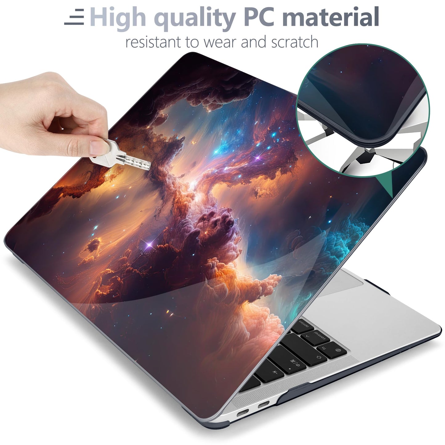 Batianda LumiArt Case for MacBook Air 13" M1 Chip, Nebula
