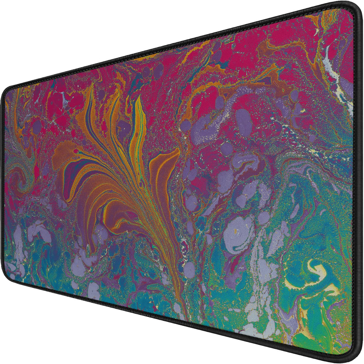 Large Mouse Pad with Stitched Edges, Durable Non-Slip Natural Rubber Base