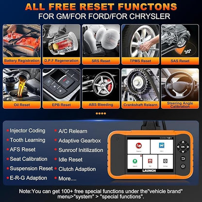 LAUNCH X431 Creader Elite 2.0 FGC OBD2 Scanner,ECU Coding, Bi-Directional Scan Tool for Ford, for GM, for Chrysler,100+ Reset, Full System Diagnose, FCA AUTOAUTH, AUTOVIN, Lifetime Free Update