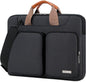 Lacdo 360° Protective Laptop Shoulder Bag, 14 inch Computer Bag for 14 inch New MacBook Pro M4/M3/M2/M1 Chips Pro Max A3112 A3401 A3185 A2918 A2992 A2779 A2442 2024-2021 Computer Messenger Bag, Black