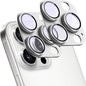 2 Pack Camera Lens Protector for iPhone 15 Pro/iPhone 15 Pro Max,[Not Easy to Breakn ] AR Tempered Glass Strong Adsorption Metal Camera Cover Screen-Silvery