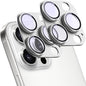 SHANG PIN JIA 2 Pack Camera Lens Protector for iPhone 15 Pro/15 Pro Max,[Not Easy to Breakn ] AR Tempered Glass Strong Adsorption Metal Camera Cover Screen-Silvery