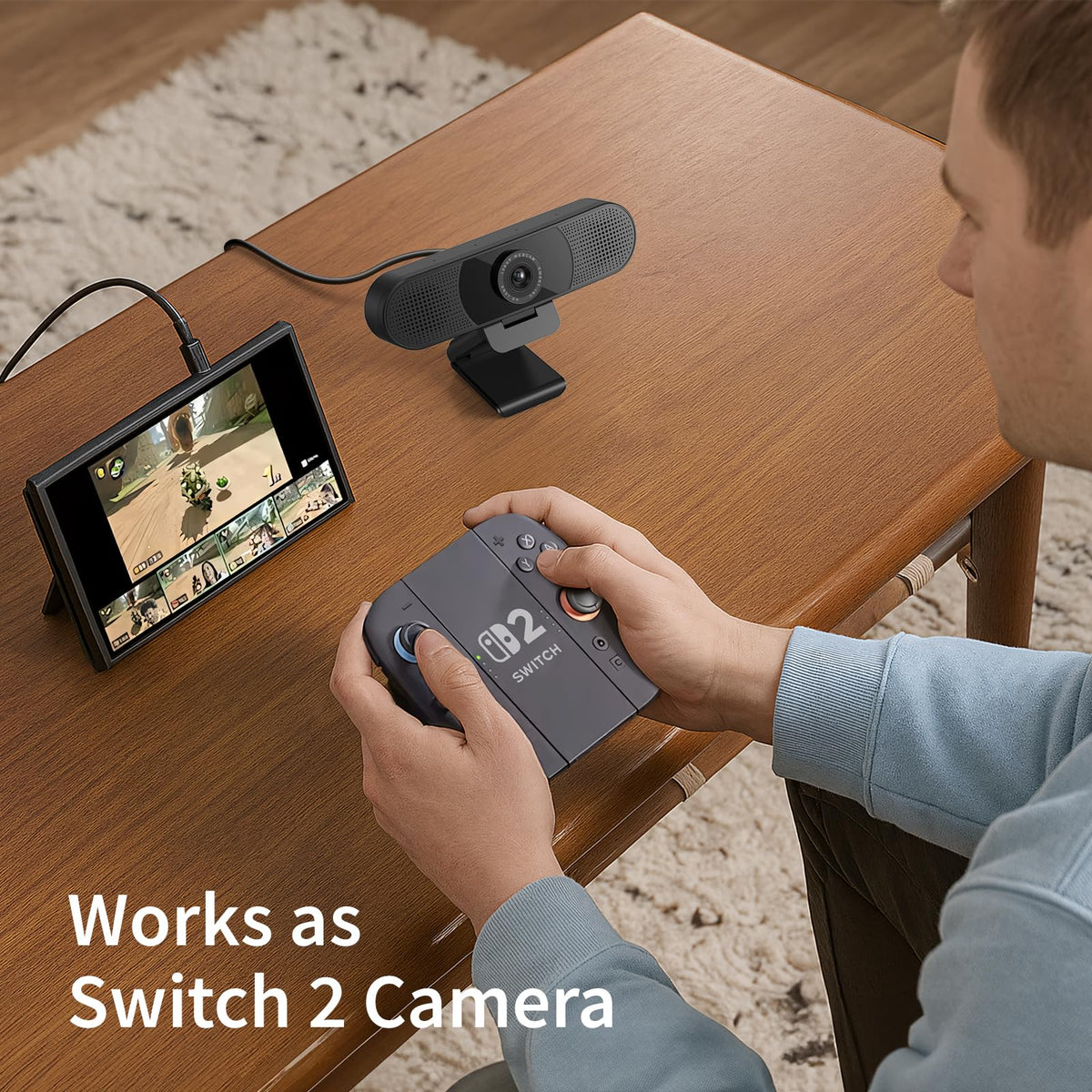 EMEET 1080P Webcam with Microphone, C960 Web Camera 2 Mics Streaming Webcam