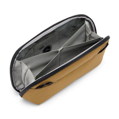 Peak Design Small Tech Pouch, Coyote, Ocean Edition, Electronics Organizer for Travel or Everyday Carry, Origami-Style Storage, Cable Pass-Through, Weatherproof, Gear Carry Bag for Men and Women