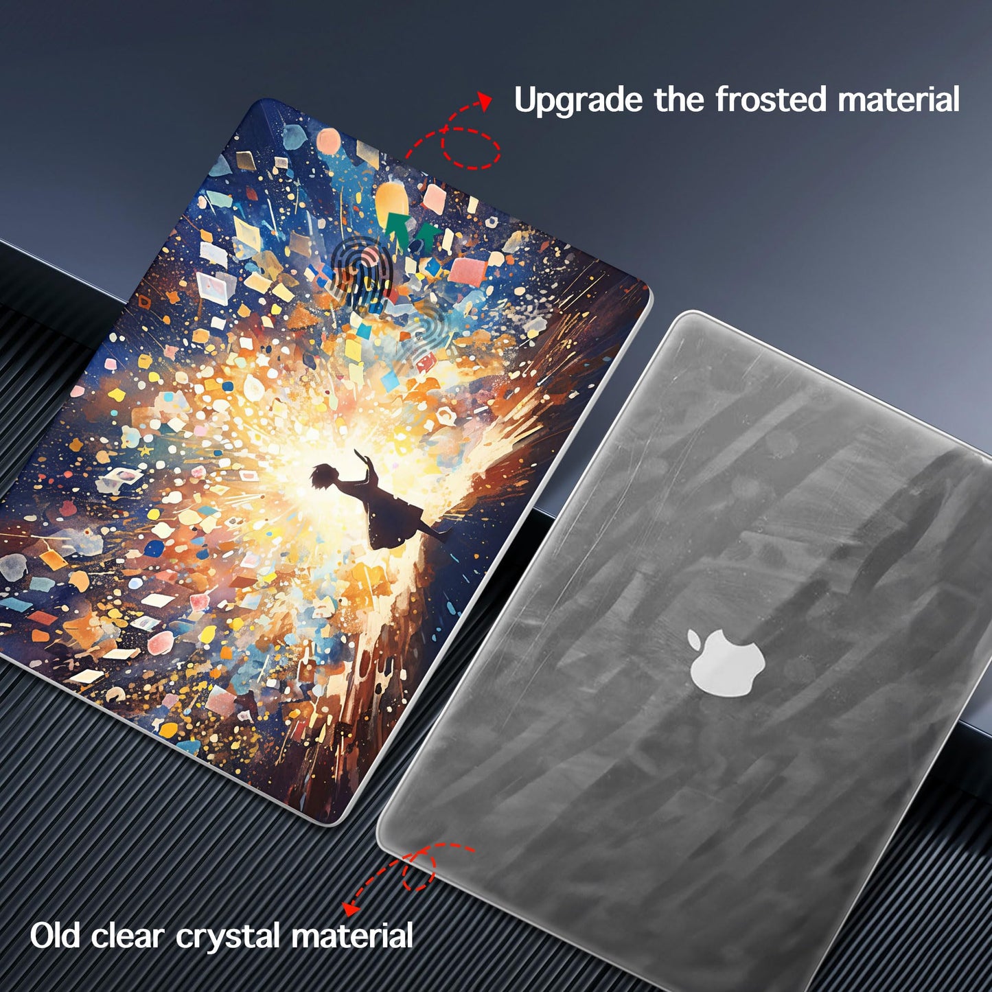 Lepeoac Case for 2026-2021 MacBook Pro 16-inch M5,Colorful Lights & Stars