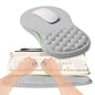 KUOSGM 2-in-1 Ergonomic Set, Wave Rise Keyboard Wrist Rest and Massage Bulge Slope Mouse Pad Wrist Support, Cushion Memory Foam Integrated to Relieve Wrist Pain, Cute Cat Paws