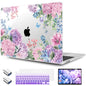 TWOLSKOO Compatible with MacBook Pro 13 inch Case 2023-2016 A2338 M2/M1 A2251 A2289 A2159 A1989 A1706, Plastic Hard Shell Cover & Keyboard Skin & Screen Protector, Colorful Hydrangea