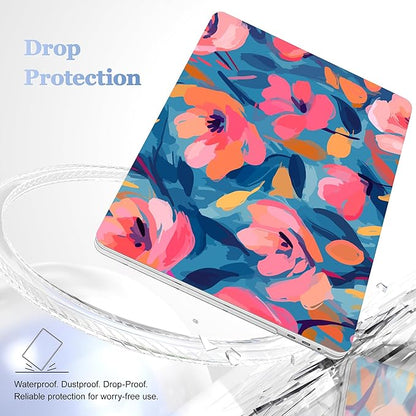 for MacBook Pro 16 inch Case 2019 2020 Release Model A2141, Plastic Hard Shell Cover with Keyboard Cover & Screen Protector for MacBook Pro 16 inch with Touch Bar & Touch ID, Flowers Print