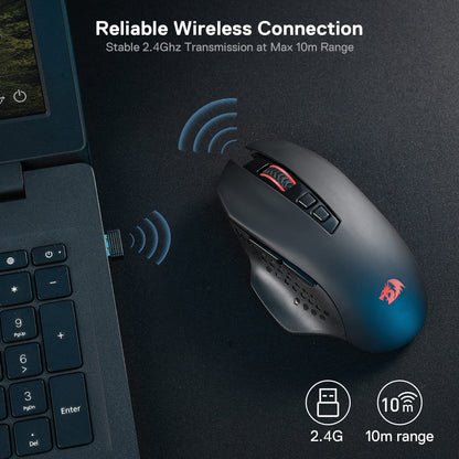 Redragon M656 Wireless Optical Gaming Mouse 4000 DPI Remapping Keys