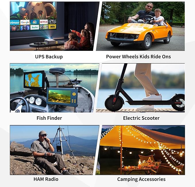 OKMO 12V 15Ah LiFePO4 Lithium Battery 12.8V, 4000+ Deep Cycles rechargeable Battery, for UPS, Kayak Fish Finder, Solar Panel, Power Wheels Toys, Scooter, Radio