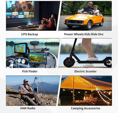 OKMO 12V 15Ah LiFePO4 Lithium Battery 12.8V, 4000+ Deep Cycles rechargeable Battery, for UPS, Kayak Fish Finder, Solar Panel, Power Wheels Toys, Scooter, Radio