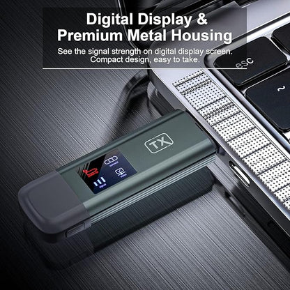 Wireless HDMI Transmitter and Receiver, TTQ Wireless HDMI Extender 4K Supported, Metal Housing, LED Display, 100FT Range, 2.4G&5G, for PC/Laptop/Camera/HDTV/Projector/TV Box