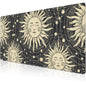 Mouse Pad, Large Golden Sun with a Face and Orbits Desk Mat, Extended Non-Slip Gaming Keyboard Mousepad Desk Pad, Thick Stitched Edges Waterproof Mouse Mat 31.5"x15.7" (Boho Pattern)