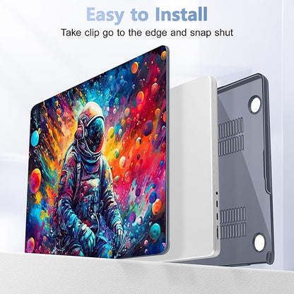 for MacBook Pro 16 inch Case 2021 2022 2023 2024 Release A3186 A3403 M4 A2991 M3 A2780 M2 A2485 M1 Pro/Max, Hard Shell Case with Screen Protector & Keyboard Cover, Astronaut