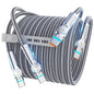 USB C to USB C Cable 6.6ft,240W 2-Pack Braided 180°Rotating Type C Charging CableFast Charge for iPhone 16/16Pro/16Plus/16ProMax,MacBook Air,iPad Pro,Pixel,Samsung Galaxy S23/S24 Ultra-Light Grey