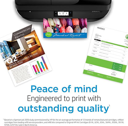 HP 62XL Tri-color High-yield Ink Cartridge | Works with Printer Series: ENVY 5540, 5640, 5660, 7640; OfficeJet 5740, 8040; OfficeJet Mobile 200, 250 | Eligible for Instant Ink | C2P07AN