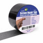 HA SHI Screen Repair Kit for Windows or Doors (4" x 15FT, Black) 3-Layer Strong Adhesive Tape, Made in Korea, Ease-Installation Fiberglass Covering Mesh