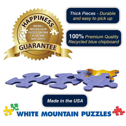 White Mountain 1000 Piece Jigsaw Puzzle Rock Pop Legends Collage, Music