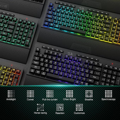 Redragon K515 PRO Shiva RGB Wireless Membrane Gaming Keyboard, 98 Keys Mechanical-Feel Keyboard w/Smooth Linear Switch, On-Board Macro & Multimedia Keys, Detachable Wrist Rest, Software Supported