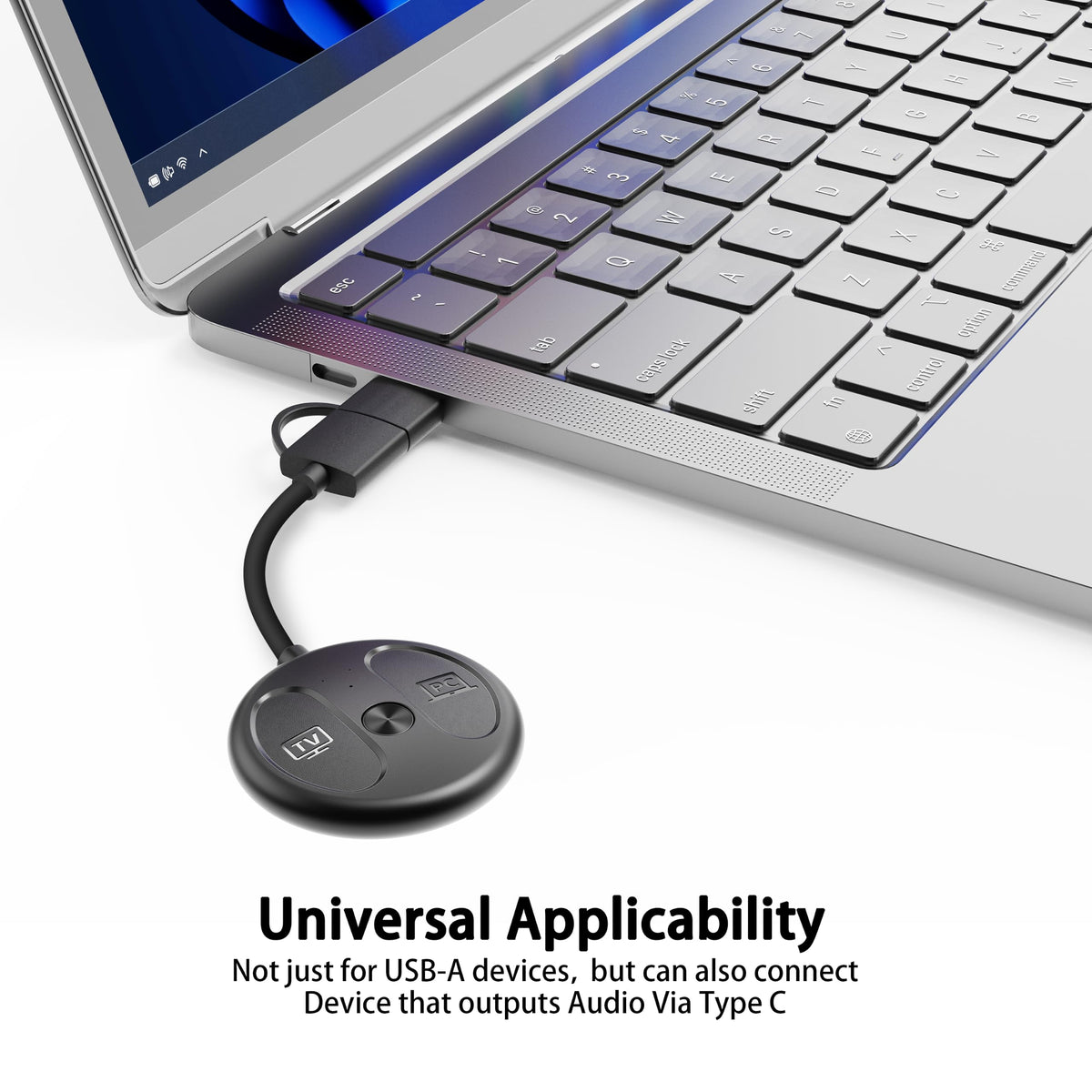 AMORNO USB-C Bluetooth Adapter for PS5, Bluetooth 5.4 Audio Adapter for PC, Plug and Play, Wireless Audio Transmitter for Bluetooth Headphones & Earbuds to PS4/PS5/Switch Dock/PC/Laptop/TV