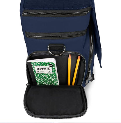 ENHANCE Travel Bag for DND Collector's Edition, Bag Compatible with Dungeons and Dragons, Battle Mat Holder, Dice Pockets and Accessories, Carry 4-8 Books (Blue Dragon)