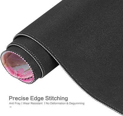 Lokigo Cute Rabbit Desk Pad, Gaming Mouse Pad 31.5"x15.7", Waterproof Big Mouse Pad for Desk Rubber Base Desk Matt with Stitched Edges Keyboard Mousepad for Laptop, Game, Work, Study, Bunny