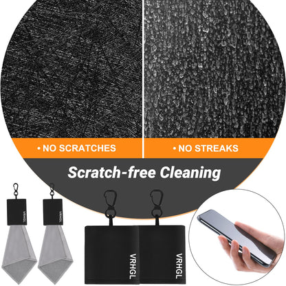 2 Sided Portable Glasses Cleaner, Patriotic Glasses Cloth Keychain,Reusable Microfiber Lens Eyeglasses Cleaning Cloth Pouch for Sunglasses Lens Camera Phone Screens